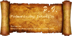 Podmaniczky István névjegykártya