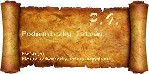 Podmaniczky István névjegykártya